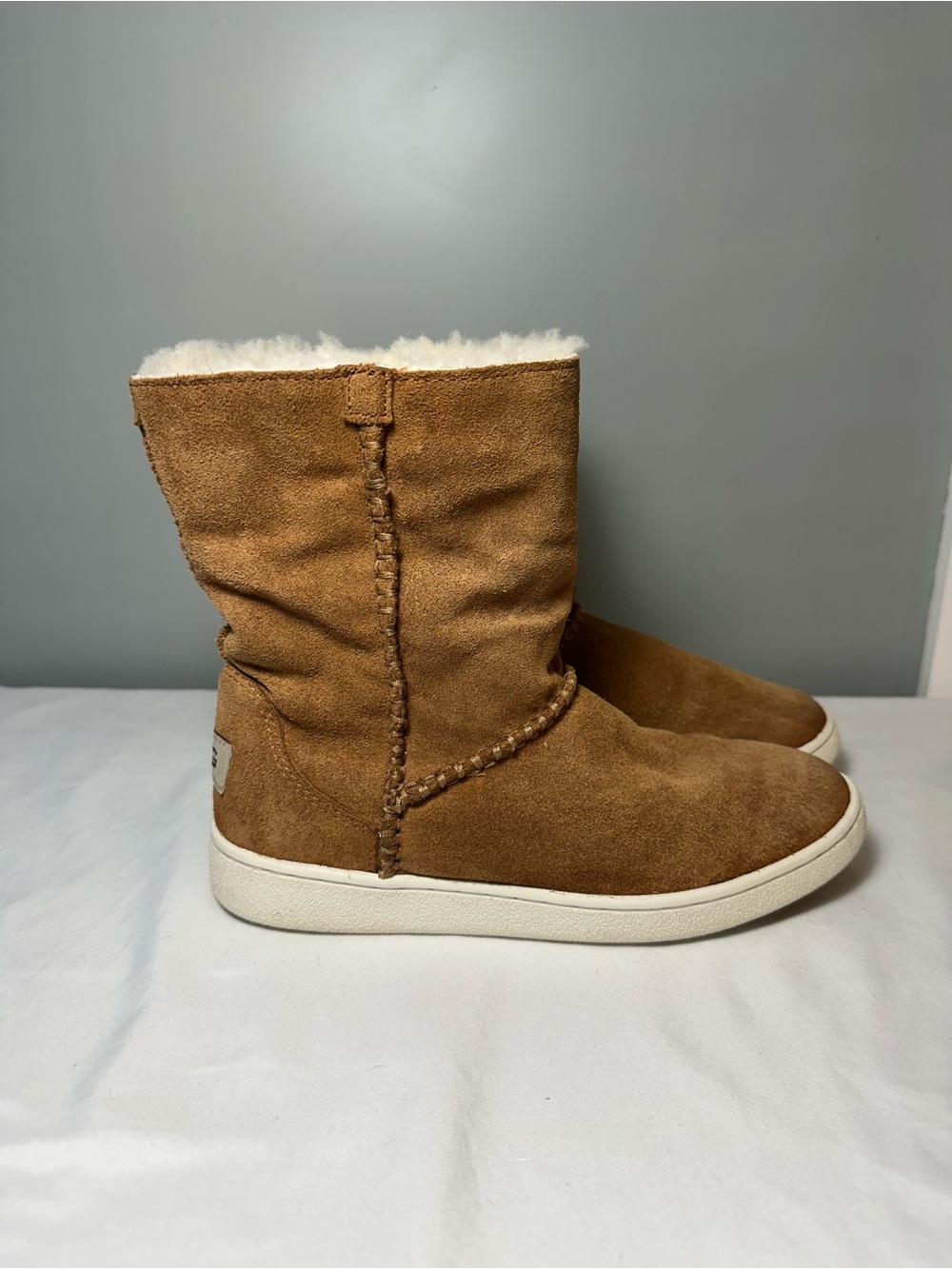 Ugg Tan Suede Mika Classic Fleece-Lined Boots